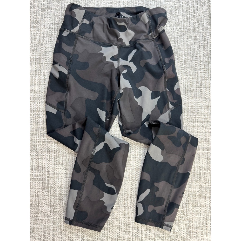 ATHLETA Black Camo Contender Powerlift‎ Tight Leg Pockets Active Size Small
